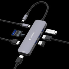 VERBATIM CMH-08 USB-C MULTIPORT HUB: 2 X