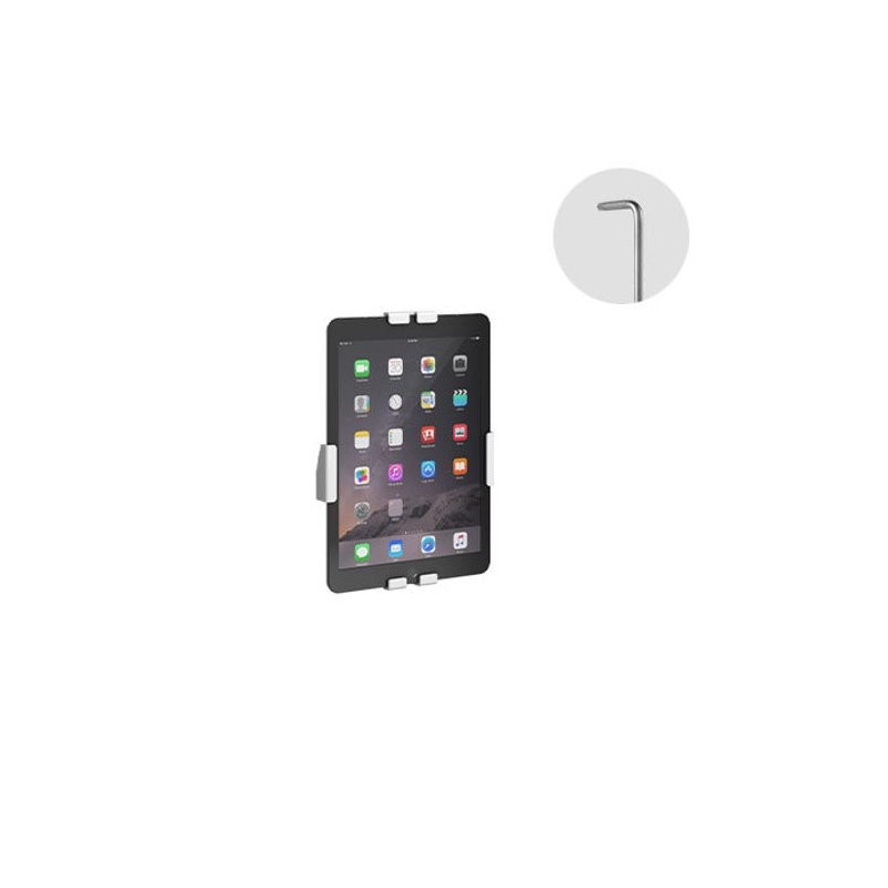Brateck Universal Anti-Theft Tablet Wall Mount compatible with most 7.9'-11' Tablet-White 200x265x37mm Anti-Theft Locking Screw 