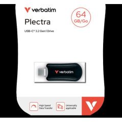 PLECTRA USB-C FLASH DRIVE BLK 64GB