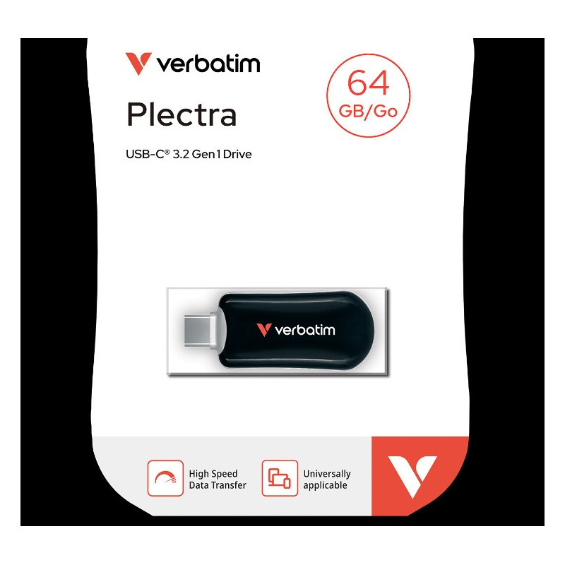 PLECTRA USB-C FLASH DRIVE BLK 64GB