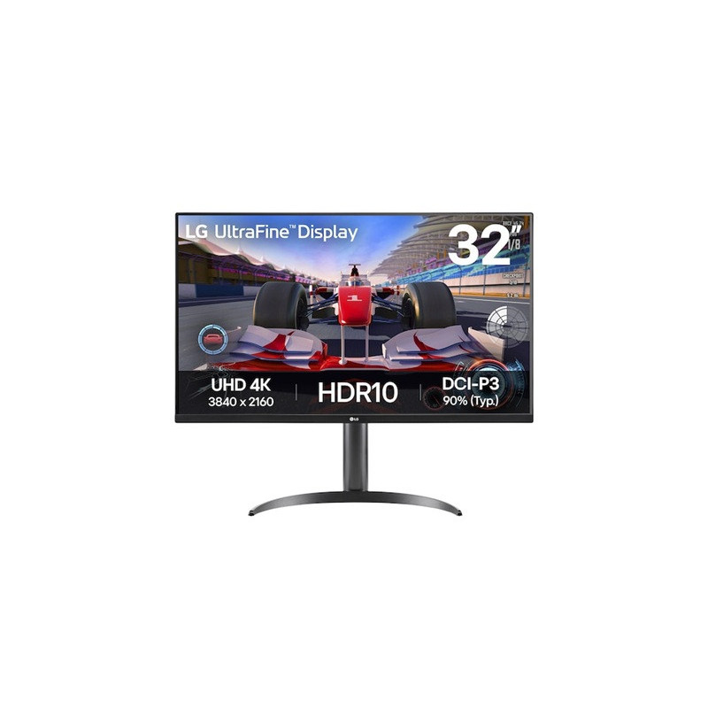 LG 32" (16:9) UHD, VA, HDMI(2), DP, VESA, HDR10, TILT, H/ADJ, SPKR, 3YR