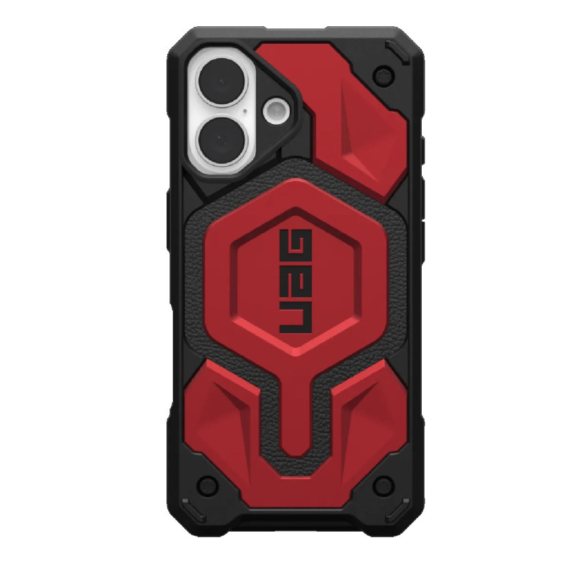 UAG Monarch Pro MagSafe Apple iPhone 16 (6.1') Rugged Case - Crimson (114458119494), 25ft. Drop Protection(7.6M) Impact Resistan