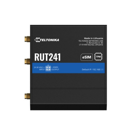 Teltonika RUT241 eSIMâ¢ Industrial 4G Router,Global Version, Instant LTE Failover, Compact and Powerful Industrial 4G LTE Route