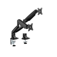 Brateck LDT82-C024-BK DUAL SCREEN HEAVY-DUTY GAS SPRING MONITOR ARM For most 17'~35' Monitors, Matte Black