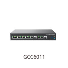 Grandstream GCC6011, 2 x 2.5 Gigabit SFP port and 10 x Gigabit Ethernet ports, Built-in IP PBX provides voice and video communic
