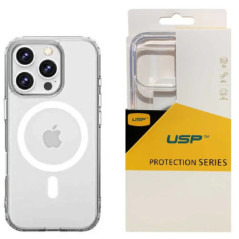 USP Apple iPhone 16 Pro Max (6.9') Clear Rock Shockproof Case with MagSafe - Ultra-Thin,Lightweight,Non-Slip,Multi-Layer, Strong