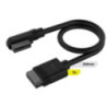 Corsair iCUE LINK Cable, 2x 200mm with Straight/Slim 90Â° connectors, Black