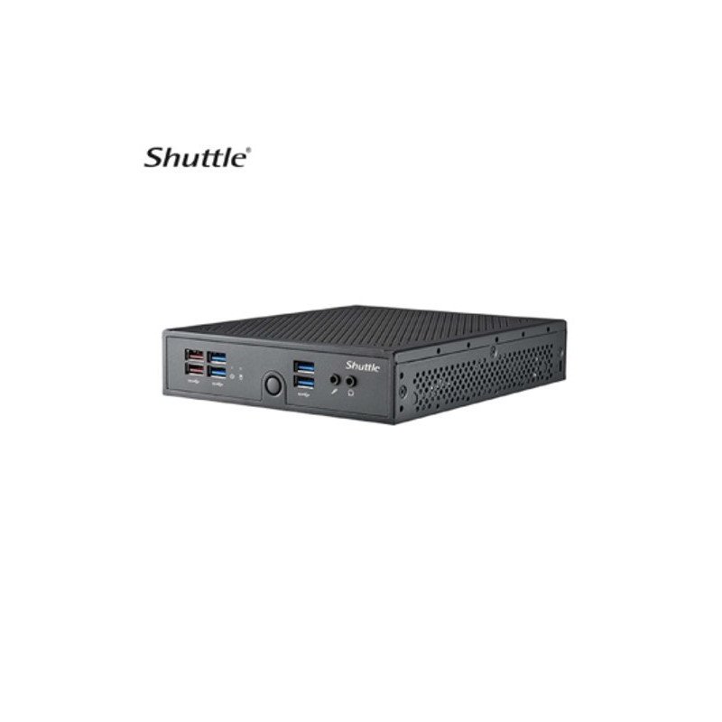 Shuttle XPC SLIM Barebone - Core i5-1335U (15W), 2x DDR5, 2x M.2 2280, HDMI, DP, VGA, COM, 2 x LAN, (5G LTE optional), 90W, fanl