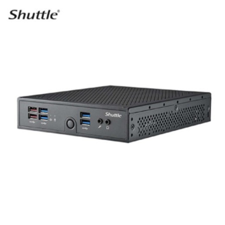 Shuttle XPC SLIM Barebone - Core i5-1335U (15W), 2x DDR5, 2x M.2 2280, HDMI, DP, VGA, COM, 2 x LAN, (5G LTE optional), 90W, fanl