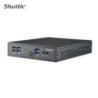Shuttle XPC SLIM Barebone - Core i5-1335U (15W), 2x DDR5, 2x M.2 2280, HDMI, DP, VGA, COM, 2 x LAN, (5G LTE optional), 90W, fanl
