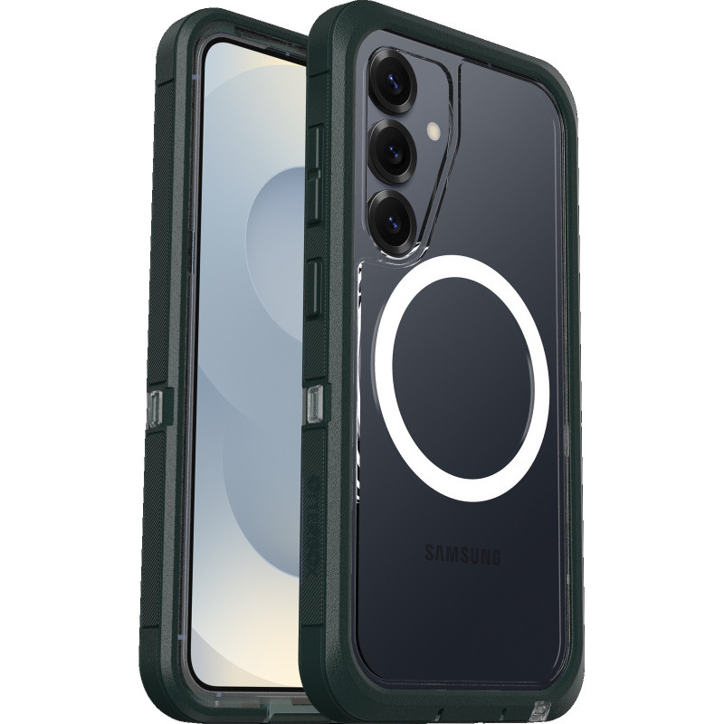 OtterBox Defender XT Clear Magnets Samsung Galaxy S25 5G (6.2') Case Sagebrush (Green) - (77-97870), DROP+ 7X Military Standard,