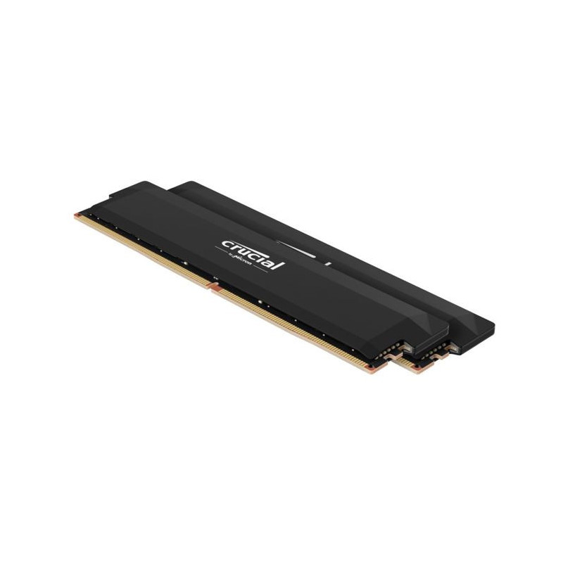 Crucial Pro 32GB (2x16GB) DDR5 UDIMM 6400MHz CL38 Black Heat Spreader Support Intel XMP AMD Ryzen Desktop PC Gaming Memory