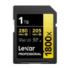 Lexar Professional 1800x 1TB SDXCâ¢ UHS-II Card GOLD Series 1TBâC10,  UHS-II(U3), V60, 1800x, up to 280MB/s read, 205MB/s wri