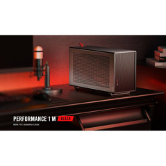 Antec Performance 1 M Black Mini-ITX Refined Aluminum Finish,  USB 3.1 Type-C, PCI-E Riser Cable included Compact Performance Ca