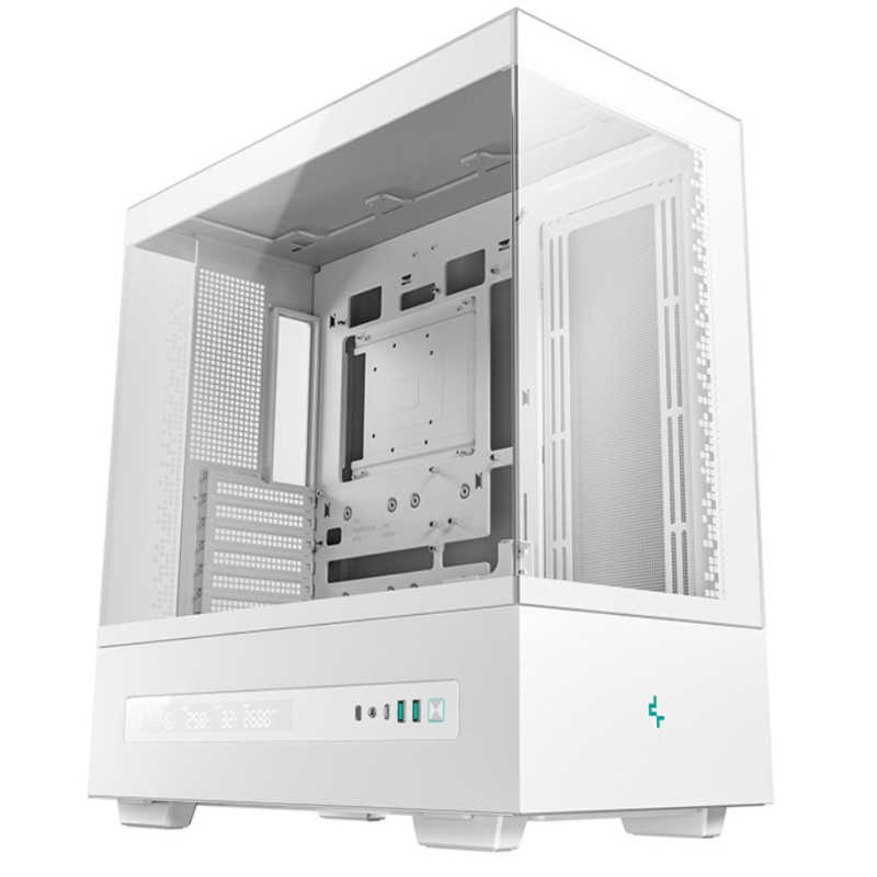 DeepCool CH690 DIGITAL WH Mid-Tower ATX Case, Panoramic Design,  Support up to 420mm Radiator, Supports Rear Connector Motherboa