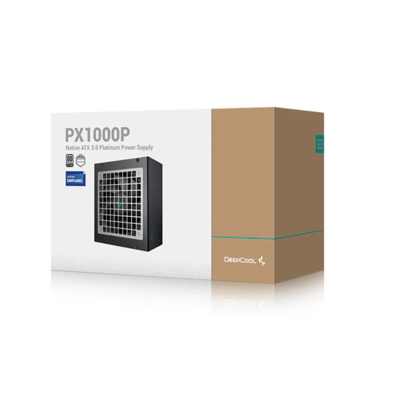 DeepCool PX1000P 1000W 80+ Platinum/Cybenetics ATX Power Supply, 120mm Fan, Japanese Capacitors, Semi-Digital, Interleaved PFC, 