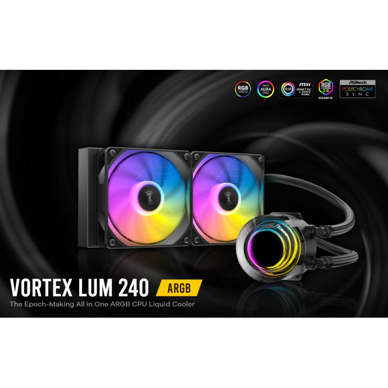 Antec Vortex Lum 240 ARGB The Epoch-Making All in One ARGB CPU Liquid Cooler (LS)