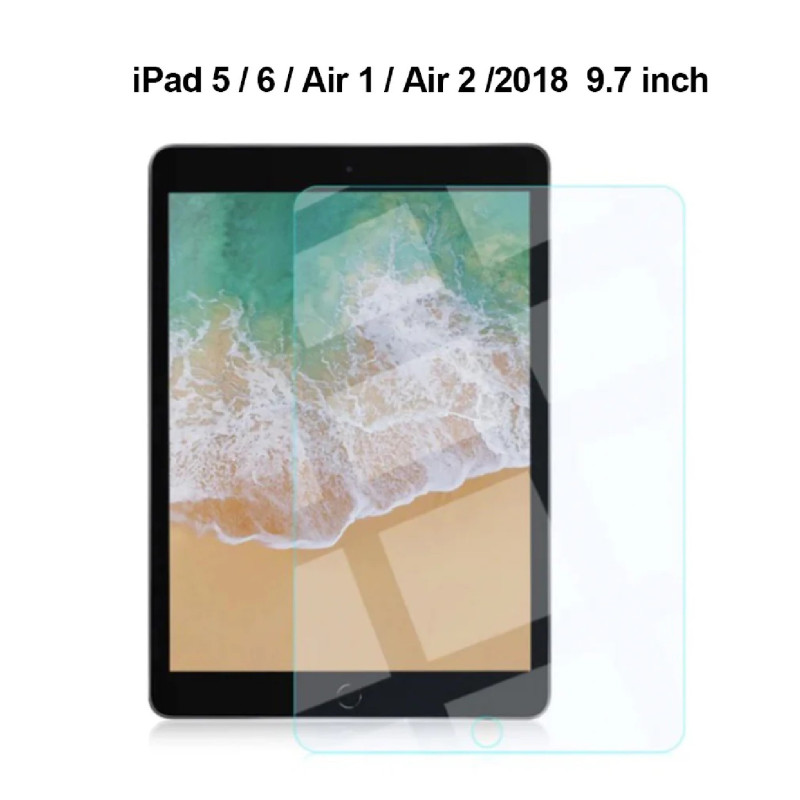 USP Apple iPad (9.7') (6th/5th Gen) / iPad Air 1 / Air 2 Tempered Glass Screen Protector : Full Coverage, 9H Hardness, Bubble-fr