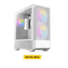 Antec NX416 Mesh White ATX. USB-C x1, USB 3.0 x. 2x ARGB 160mm + 1x ARGB 120mm Fans. LED & PWM Controller. SSD Storage, Cable Ro