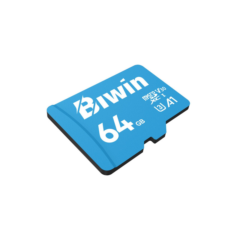 BIWIN MS100-64G  microSD3.0 Read & Write Speed up to 100MB/s & 45MB/s  case pack25/100 C10/U3/V30/A1 (64 GB-256 GB)