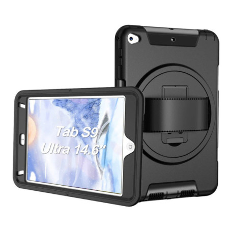 USP Rugged Samsung Galaxy Tab S11 Ultra/ Tab S10 Ultra / Tab S9 Ultra / Tab S8 Ultra (14.6') Case Black - Built-in-Kickstand, Pe