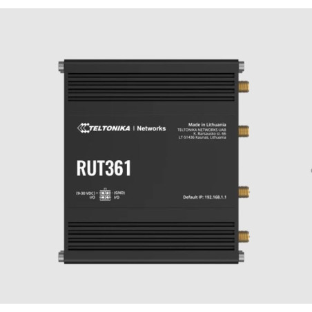 Teltonika RUT361 Industrial Cellular Router, Compact and Powerful Industrial 4G LTE Cat 6 Router/Firewall, Rugged Aluminium Hous