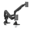 Brateck Fabulous Pole-Mounted Gas Spring Dual Monitor Arm Fit Most 17'-35' Monitors, Up to 20kg per screen VESA 75x75/100x100 Fi