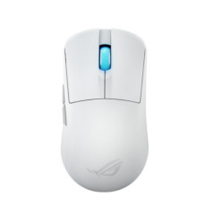 ASUS ROG Harpe Ace Mini White Ultralight 49-Gram Semi-Symmetrical Gaming Mouse, 42,000 dpi optical sensor,Tri-mode connectivity,