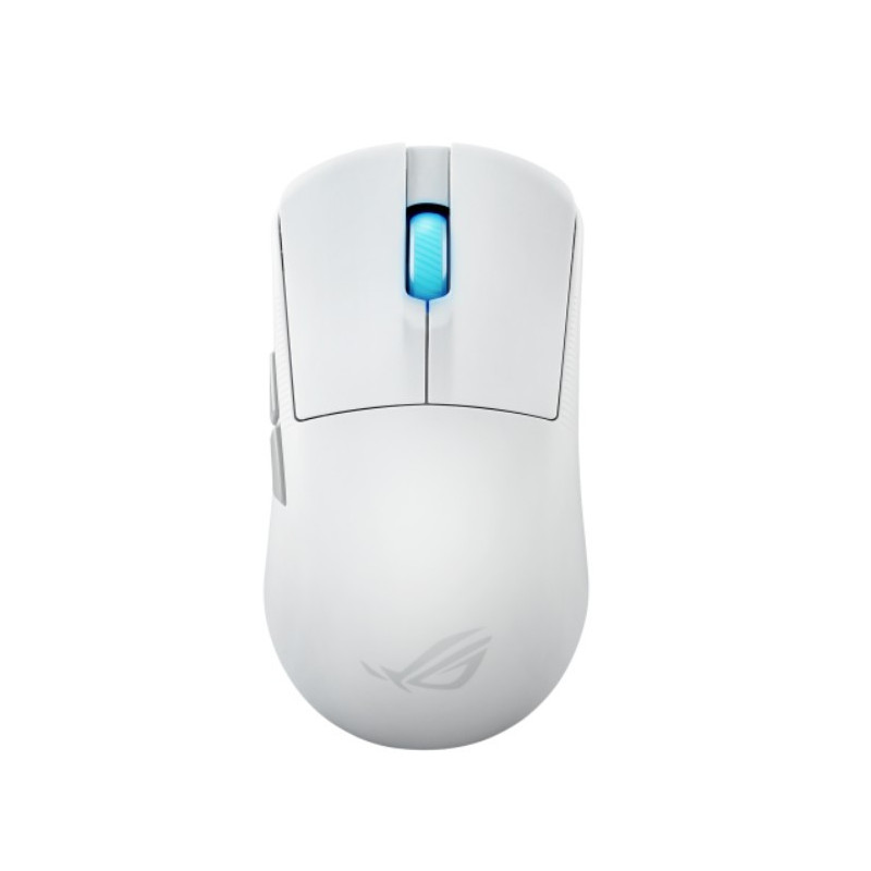 ASUS ROG Harpe Ace Mini White Ultralight 49-Gram Semi-Symmetrical Gaming Mouse, 42,000 dpi optical sensor,Tri-mode connectivity,