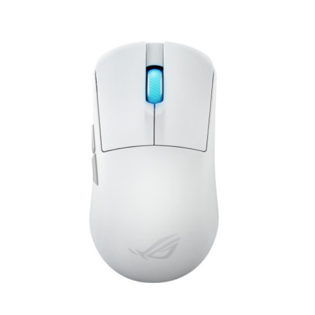 ASUS ROG Harpe Ace Mini White Ultralight 49-Gram Semi-Symmetrical Gaming Mouse, 42,000 dpi optical sensor,Tri-mode connectivity,