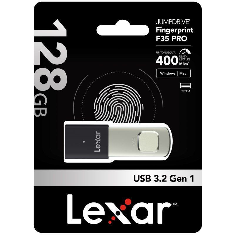 Lexar 128GB JumpDrive Fingerprint F35