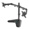 mbeatÂ® activiva Dual-Screen Articulating Monitor Arm with Free-Standing Desktop Base provides the perfect solution for ergonomi