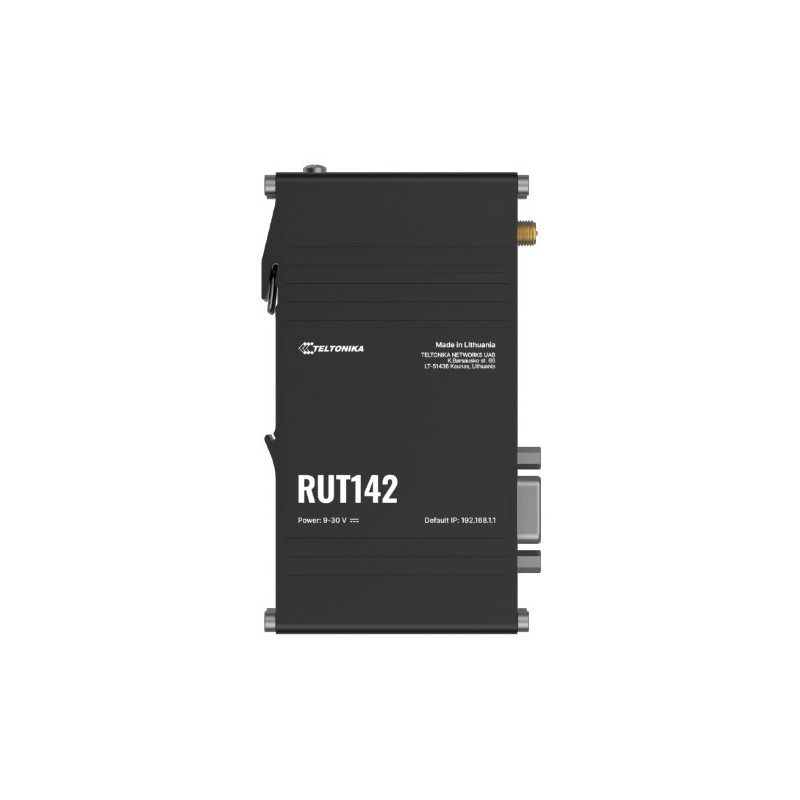 Teltonika RUT142 Industrial Router, Wi-Fi 4, RS232  for Serial Communication, Integrated DIN Rail Bracket, 3-Pin Power Connector