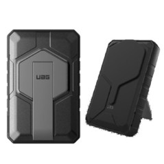 UAG Rugged Wireless Power Bank 10k mAh + Stand - Black/Grey (9B4411114030),20W USB-C, 10W Wireless, MagSafe compatible, 1 Year W