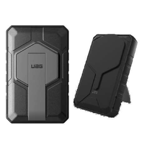 UAG Rugged Wireless Power Bank 10k mAh + Stand - Black/Grey (9B4411114030),20W USB-C, 10W Wireless, MagSafe compatible, 1 Year W