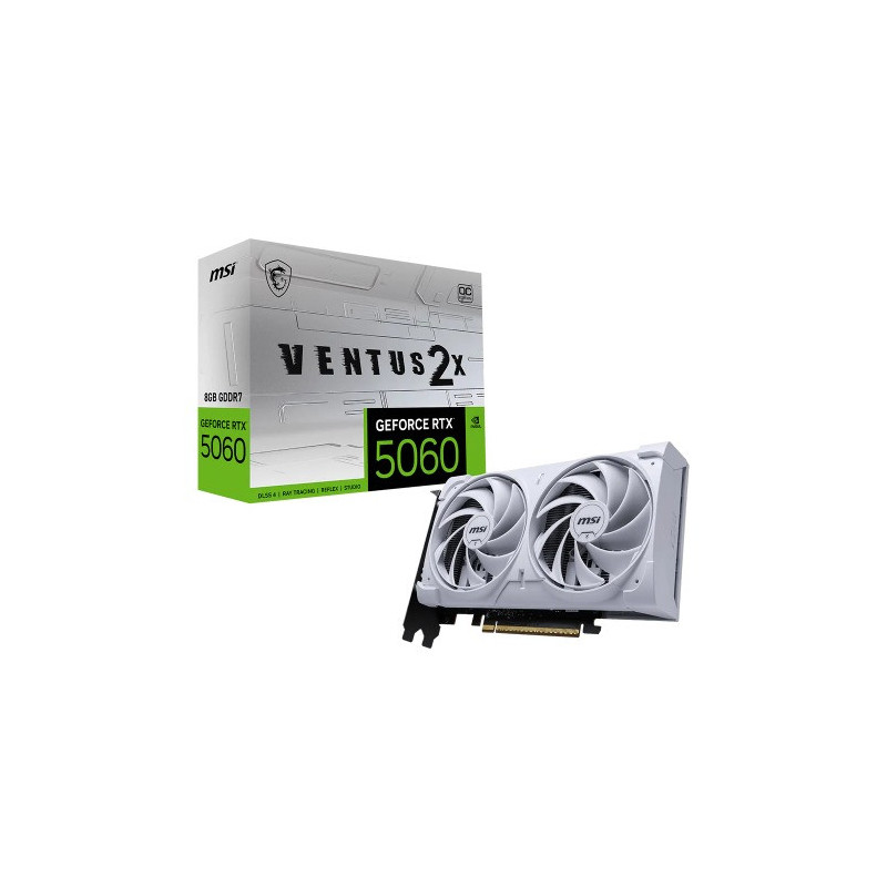 MSI nVidia GeForce RTX 5060 8G VENTUS 2X OC, PCI ExpressÂ® Gen 5 x16, Boost: 2527 MHz, CUDA 3840 Units, 8GB GDDR7, . HDMIâ¢ x 1