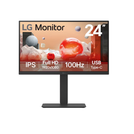 LG 23.8" (16:9) FHD IPS, HDMI, DP, USB-C, USB, RJ45, 100Hz, SPKR, H/ADJ, 3YR