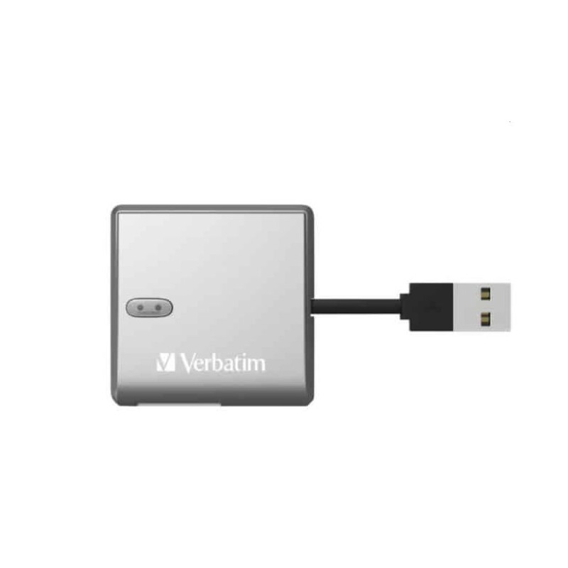 Verbatim USB 2.0 All- in-1 Card Reader Compact - including SD, SDHC, SDXC, microSD, microSDHC, microSDXC, CF-1, Memory Stick, xD