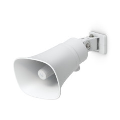 Ubiquiti AI Horn Speaker, White, All-weather PoE 120 dB Horn Speaker With Advanced AI Alert Functionality&Versatile Wall, Corner