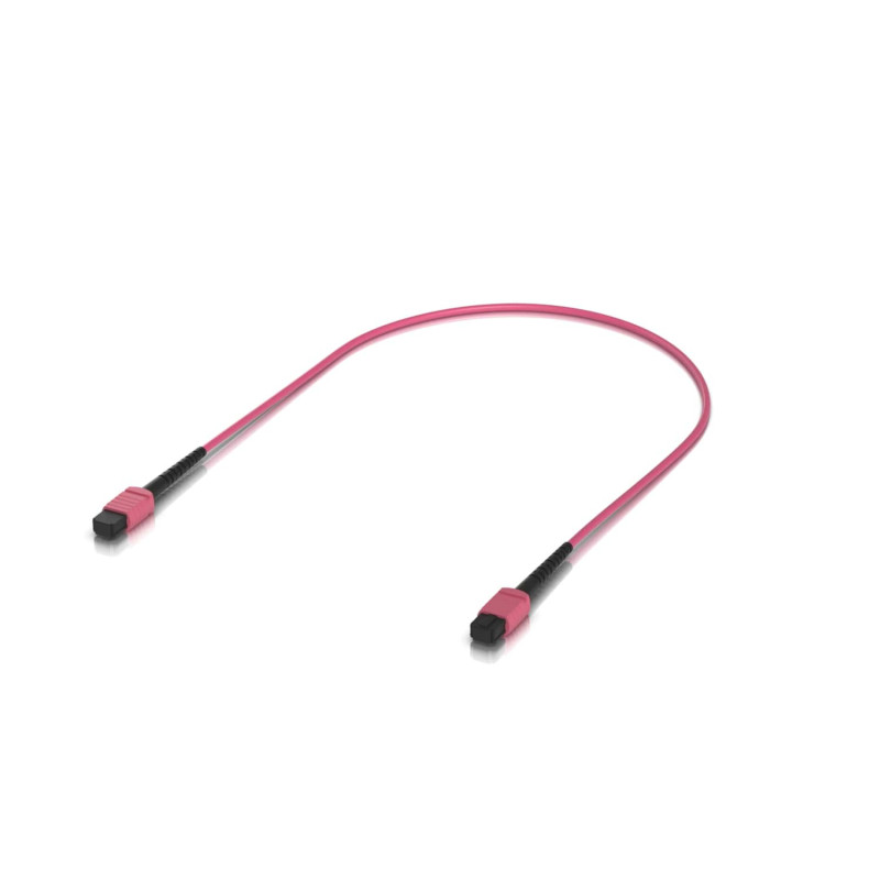 Ubiquiti Indoor OM4 Multi-mode Fiber Patch Cable, 0.5M, Single-pack, With MPO-12 Type B UPC Connectors, Designed For 100G Applic