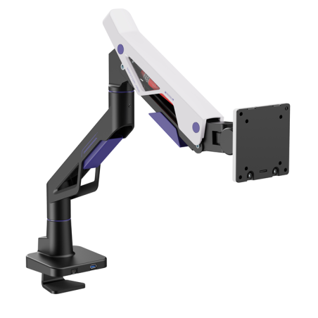 Brateck LDT95-C012UC Atlas Neo Gaming Monitor Arm with USB-A & USB-C Ports For most 24'~57' Monitors, Fit Curved Monitor, Matte 