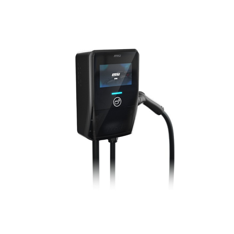 MSI Smart EV Charger EV Premium V2, Single Phase 32A, 7.4KW ,5M Type 2 Charging gun,  7' IPS,  IP55 (Charger) / IP67 (charging g