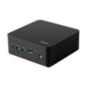 MSI Cubi NUC 1M-015BAU miniPC barebone, Black Intel Core 7-150U DDR5 2*M.2 2*HDMI 2*TBT 2*LAN Wifi6 Card Reader Switch Cable 3Y