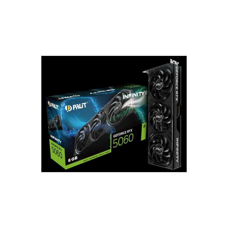 PALIT RTX5060 INFINITY 3 8GB GDDR7 128bit 3-DP HDMI NE75060019P1-GB2063S