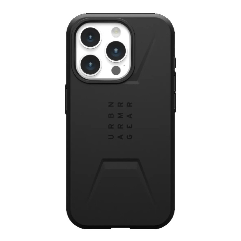 UAG Civilian Magsafe Apple iPhone 15 Pro (6.1') Rugged Case - Black (114275114040), 20ft. Drop Protection(6M),Raised Screen Surr