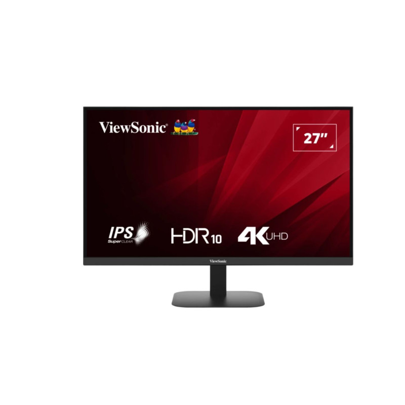 ViewSonic 27' 4K 3840 x 2160 SuperClear IPS, HDR10, 2x HDMI and DP x1, Eye Pro Tech.Seamless, VESA 75, Eco Mode, Joy Key rear, O