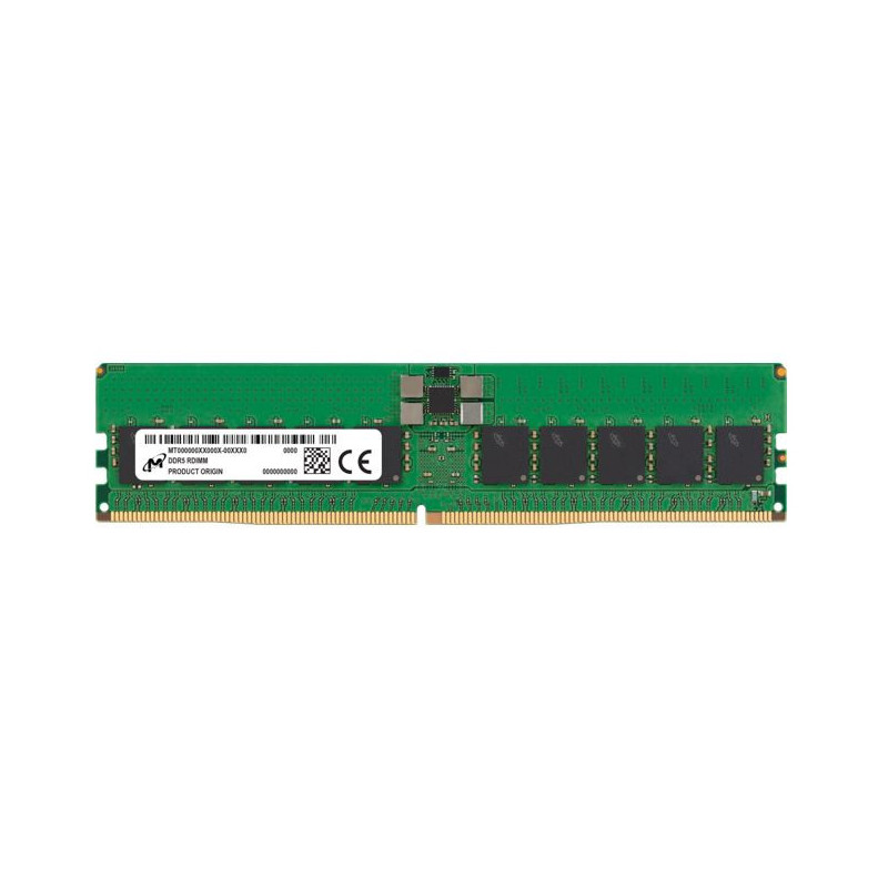 Micron 32GB (1x32GB) DDR5 RDIMM 4800MHz CL40 2Rx8 ECC Registered Server Data Center Memory 3yr wty