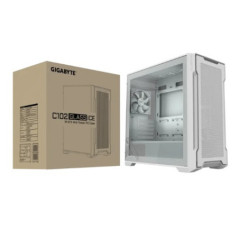 GIGABYTE C102 GLASS ICE Mid Tower case, H450x W210x D450 mm, White, 5 Expansion slots, 2x 3.5' Drive Support, 2 + 1 x 2.5' Drive