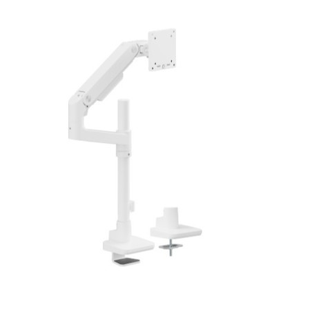 Brateck LDT81-C012P-W NOTEWORTHY POLE-MOUNTED HEAVY-DUTY GAS SPRING MONITOR ARM For most 17'~49' Monitors, Fine Texture White (L