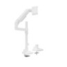 Brateck LDT81-C012P-W NOTEWORTHY POLE-MOUNTED HEAVY-DUTY GAS SPRING MONITOR ARM For most 17'~49' Monitors, Fine Texture White (L
